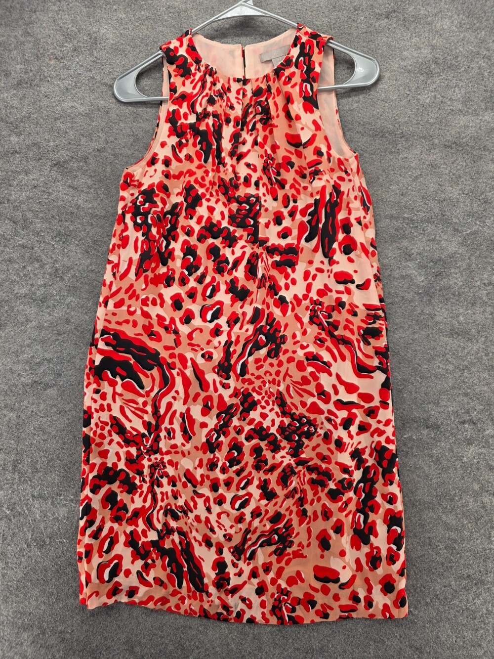 H&M Dress Womens US 0 Sleeveless Red Sheath Knee Length